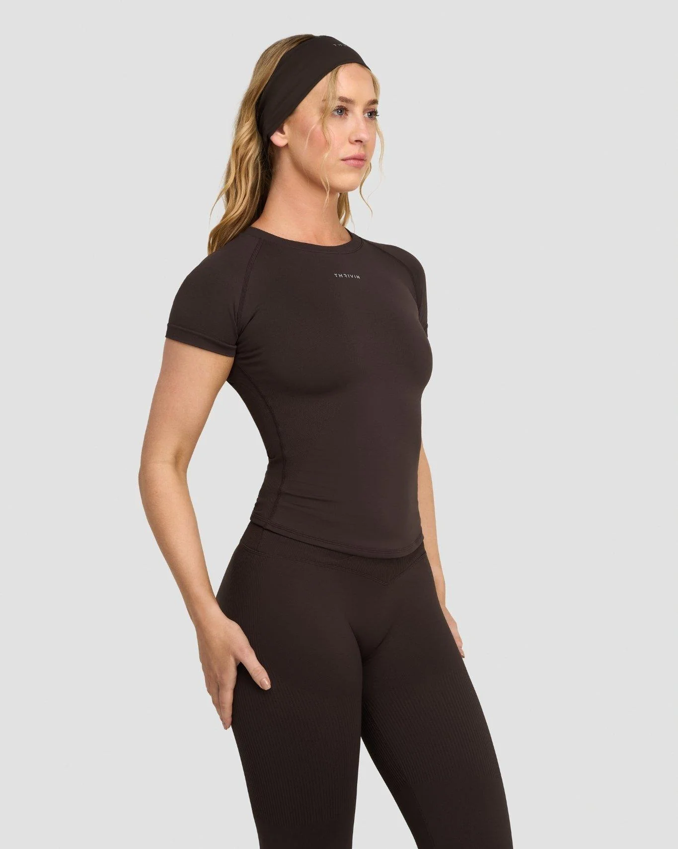 Elevate™ Compression T-shirt | Coffee - Image 3