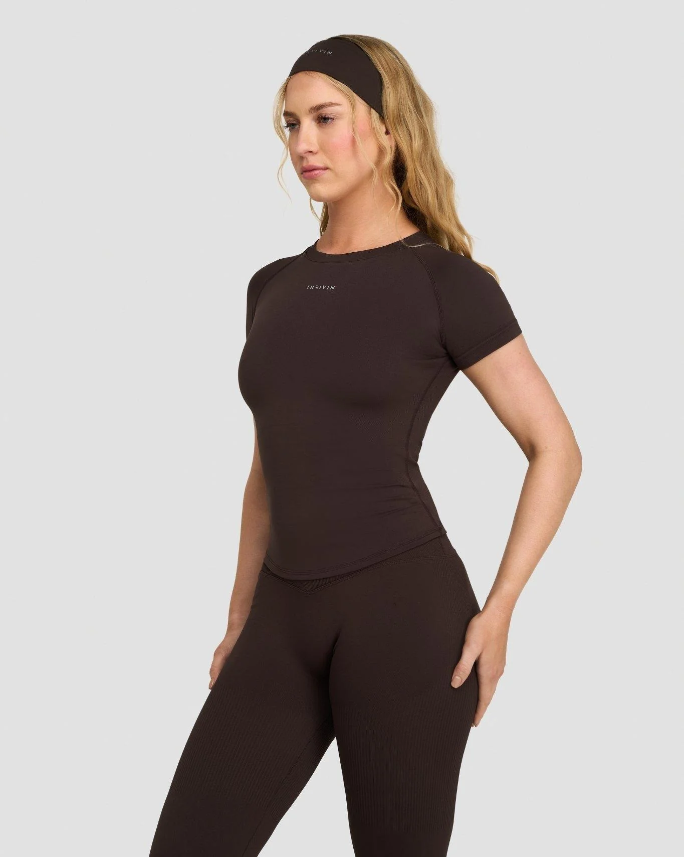 Elevate™ Compression T-shirt | Coffee - Image 5