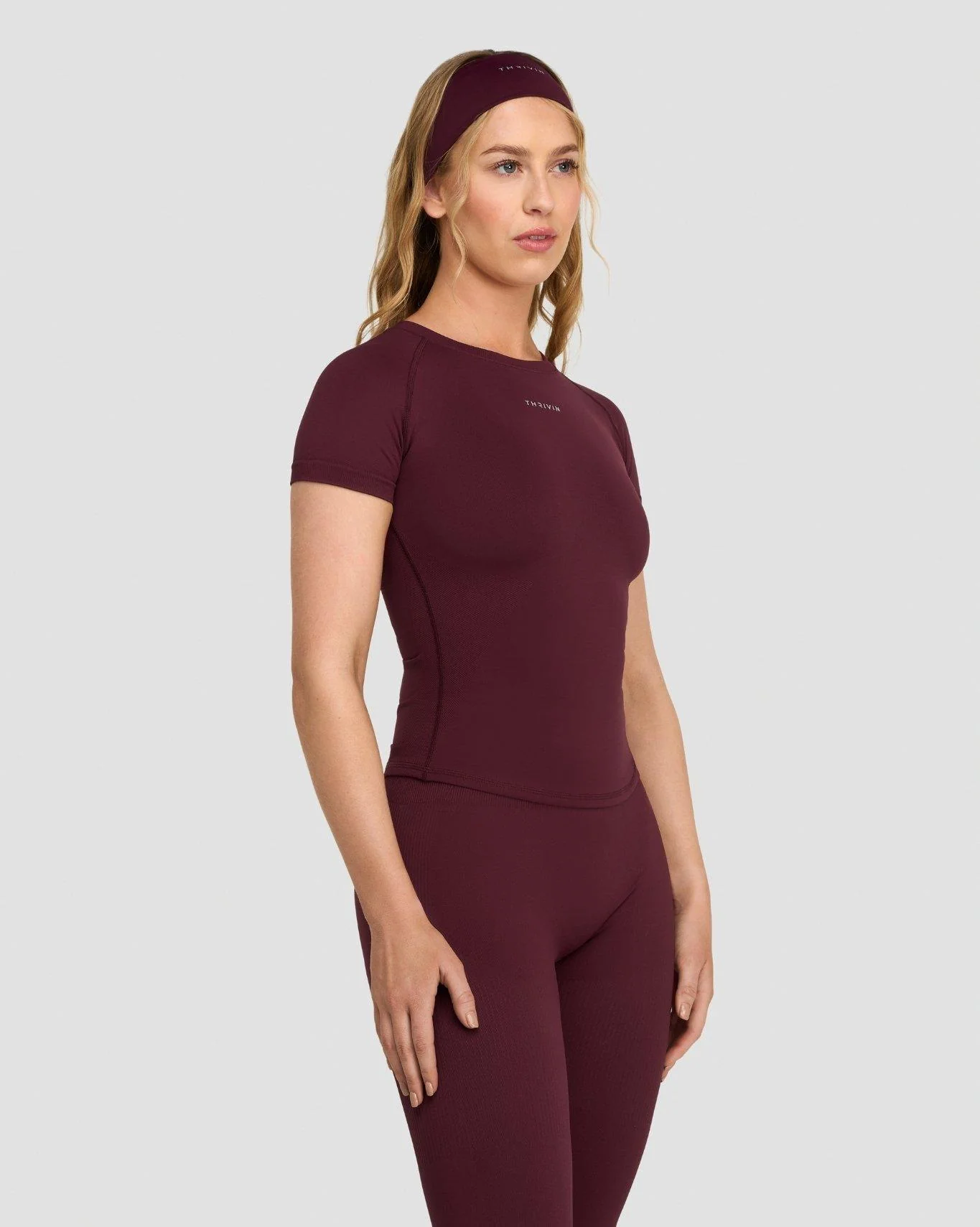 Elevate™ Compression T-shirt | Merlot - Image 3