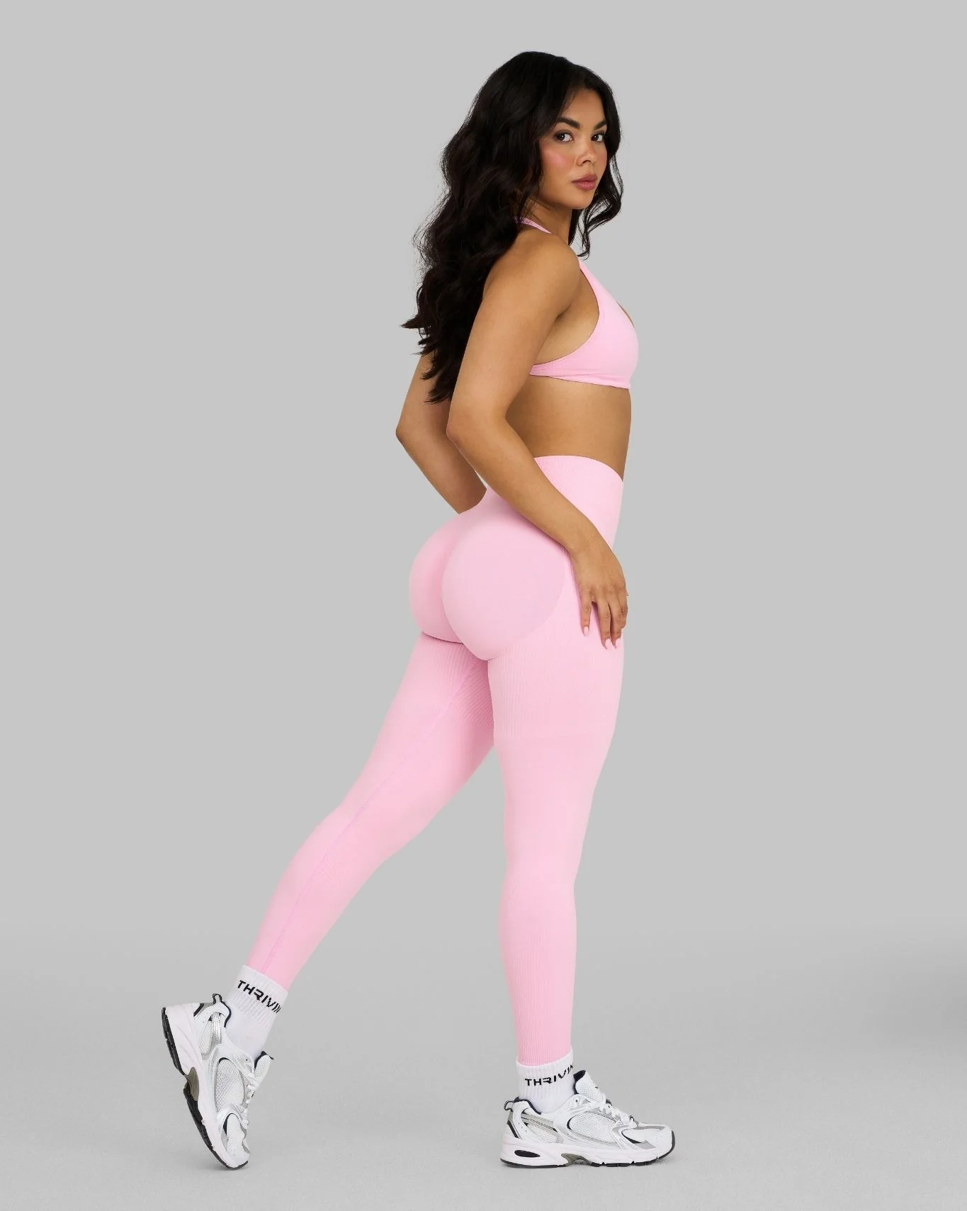 Elevate™ Sculpting Mid Waist Scrunch Leggings | Candy Pink - Image 3