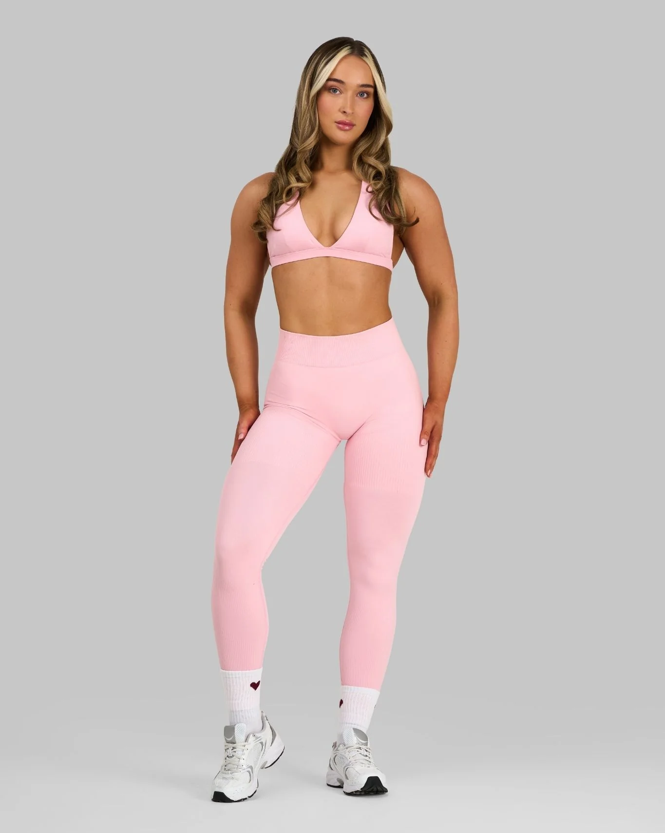 Elevate™ Sculpting Mid Waist Scrunch Leggings | Cotton Pink - Image 6