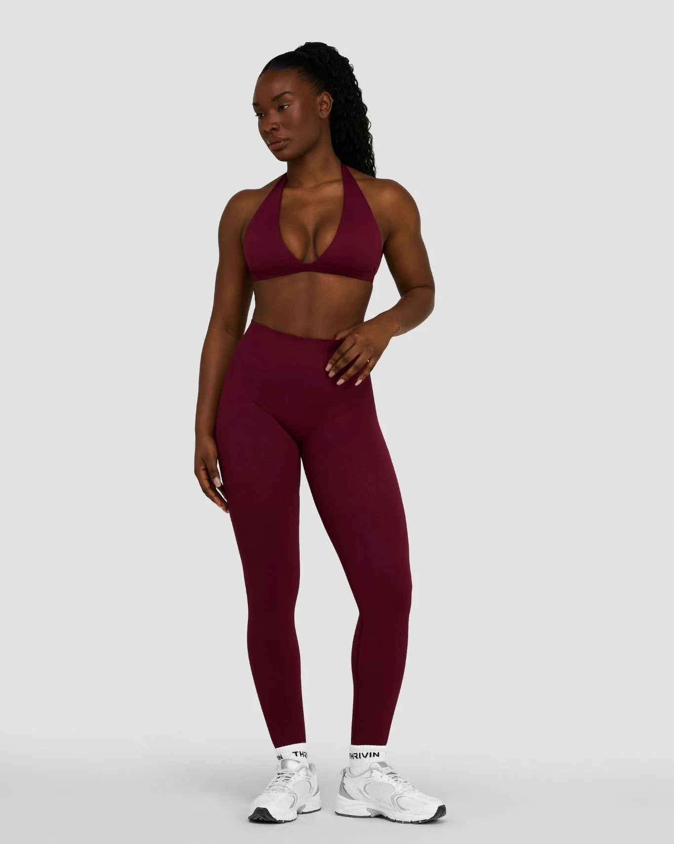 Elevate™ Sculpting Mid Waist Scrunch Leggings | Merlot - Image 4