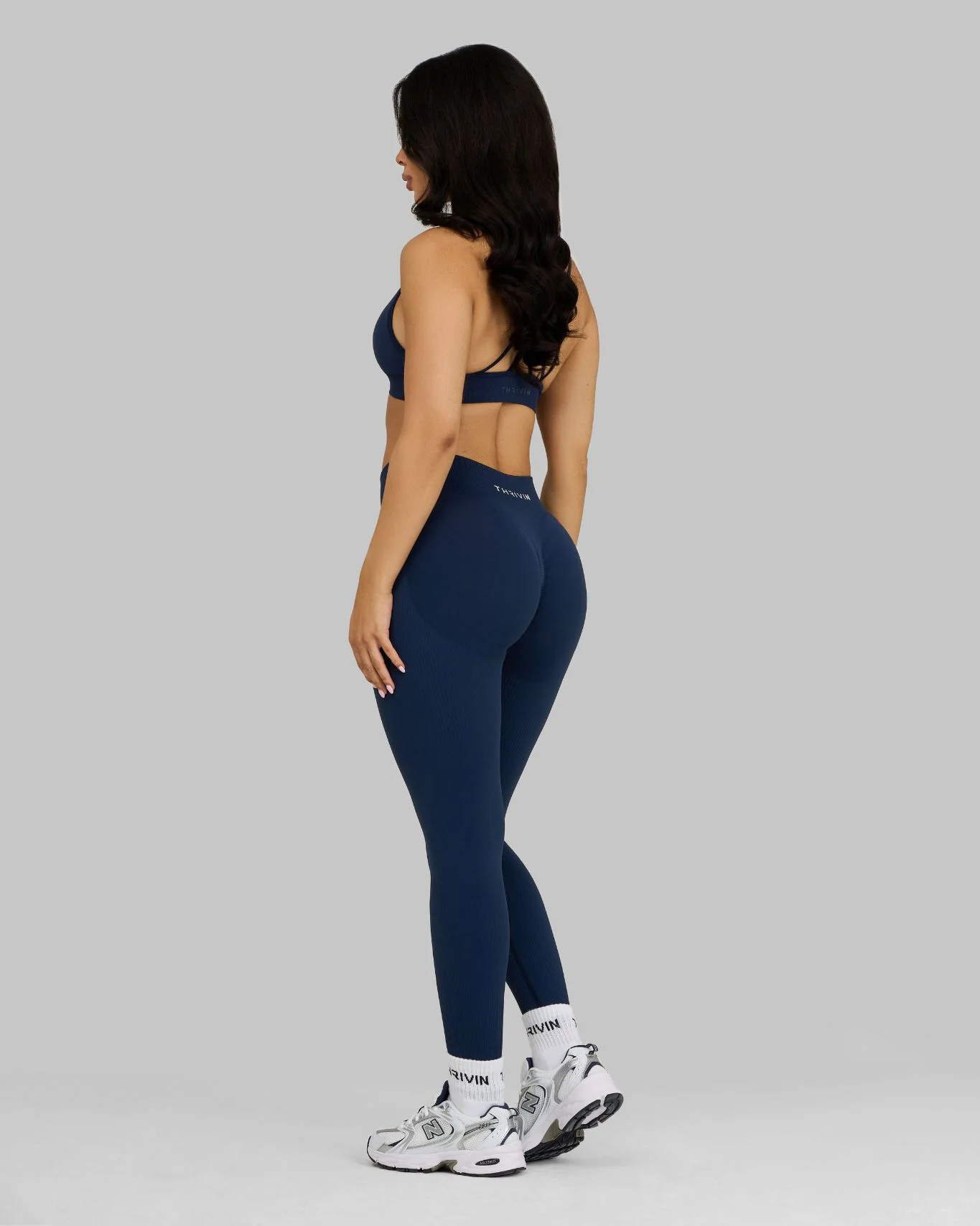 Elevate™ Sculpting Mid Waist Scrunch Leggings | Midnight Navy - Image 3