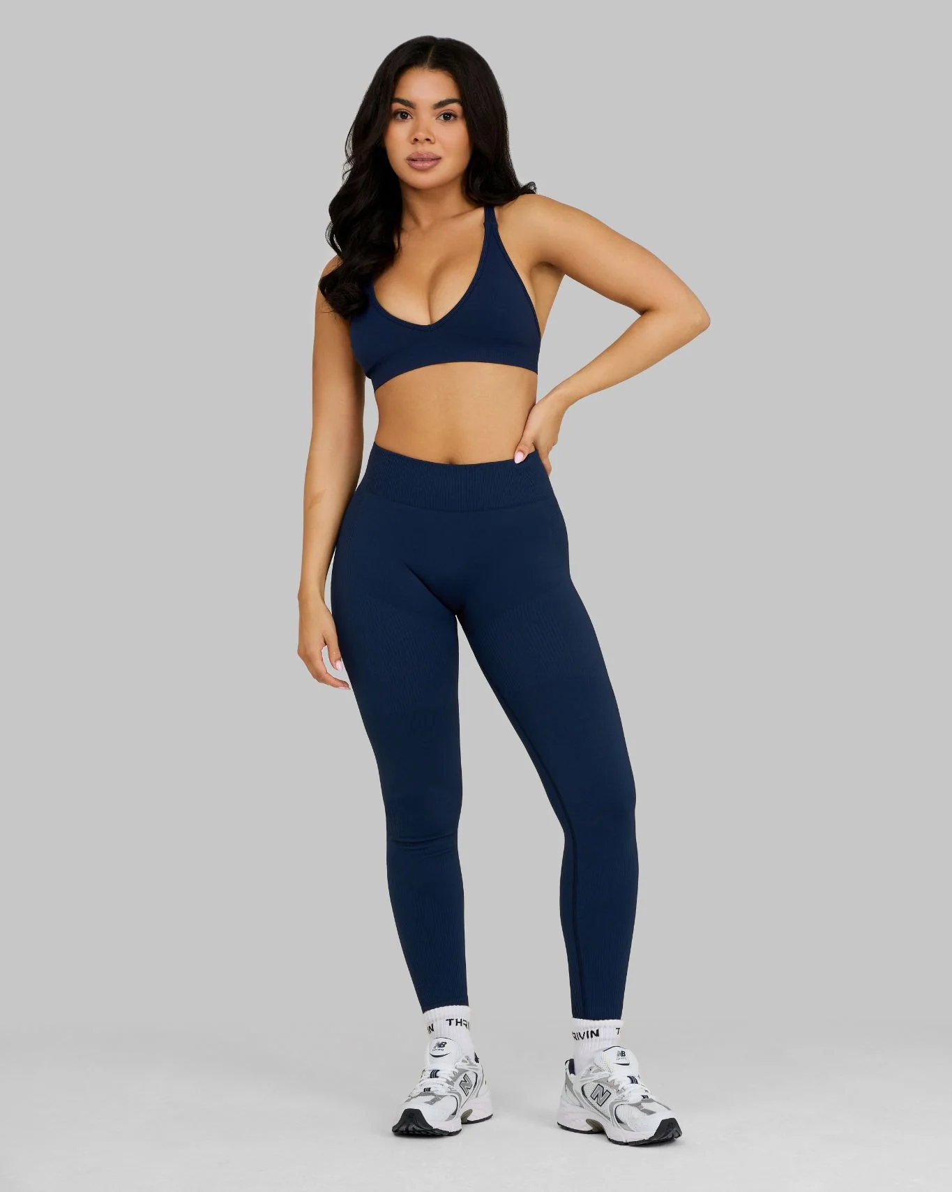 Elevate™ Sculpting Mid Waist Scrunch Leggings | Midnight Navy - Image 5