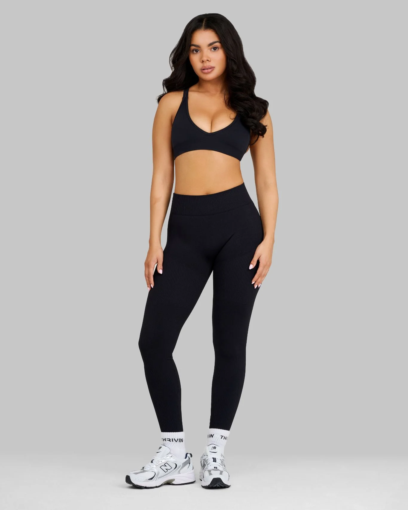 Elevate™ Sculpting Mid Waist Scrunch Leggings | Night Black - Image 5
