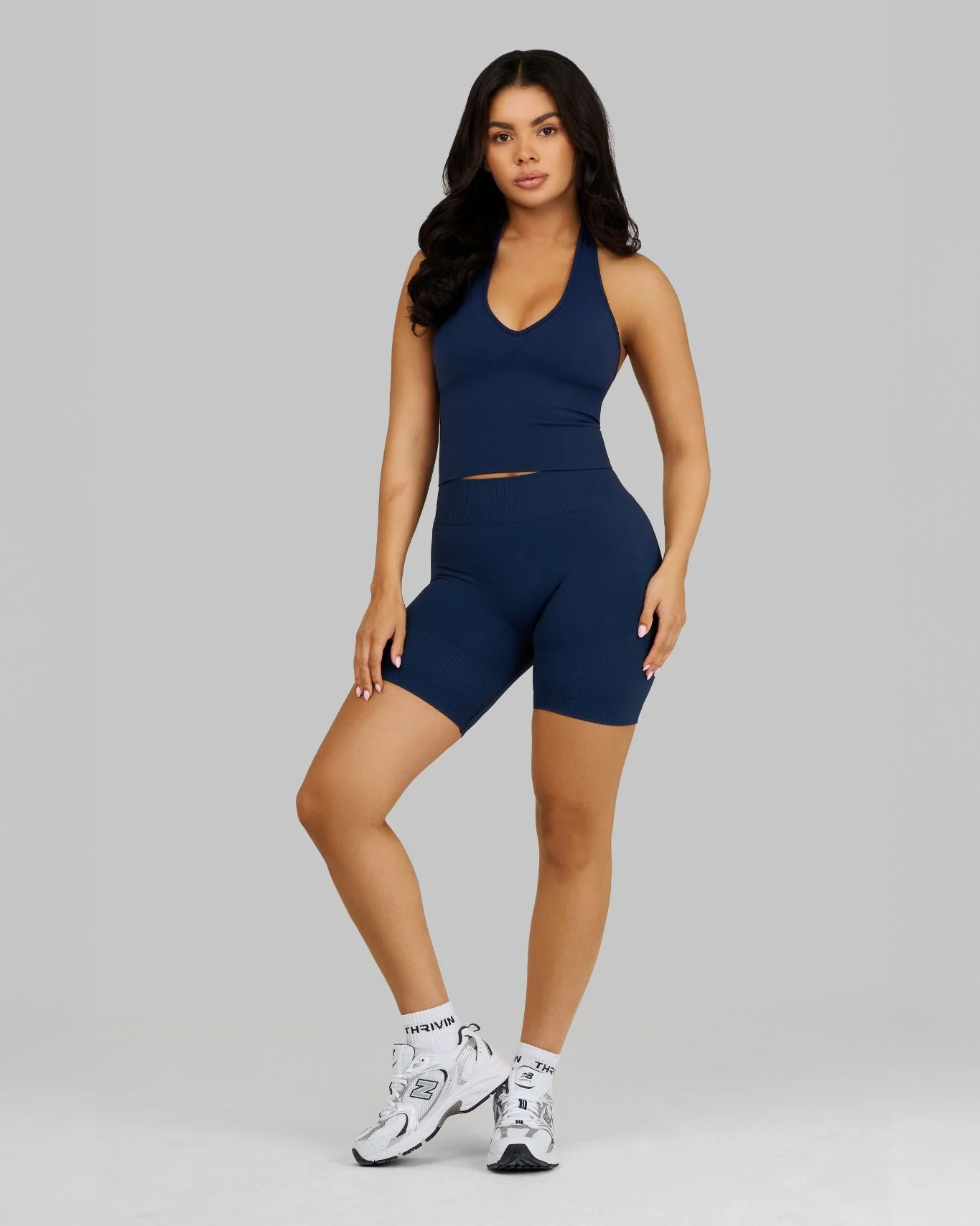 Elevate™ Sculpting Mid Waist Scrunch Shorts | Midnight Navy - Image 4