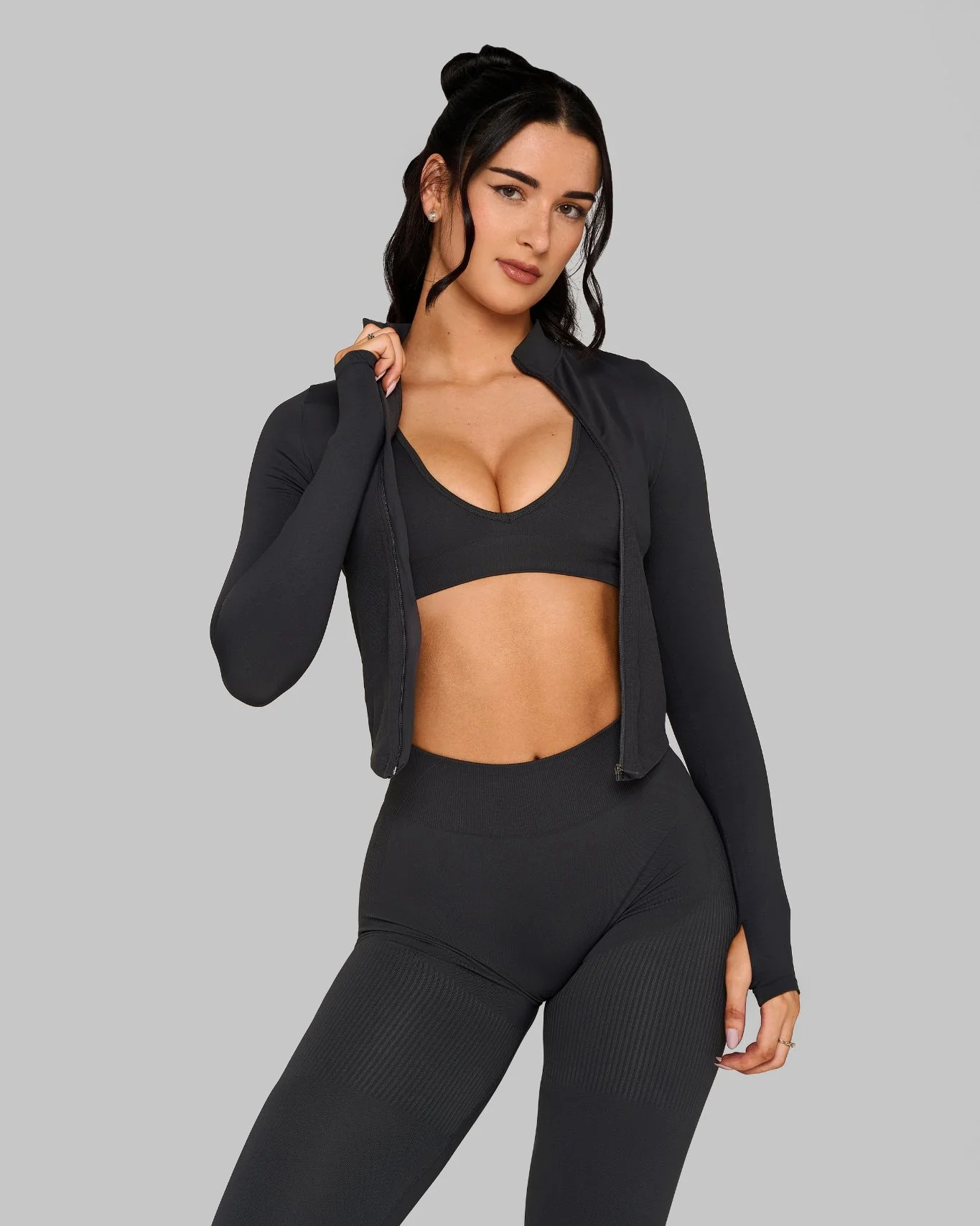 Elevate™ Sculpting Seamless Jacket | Charcoal Grey - Image 3