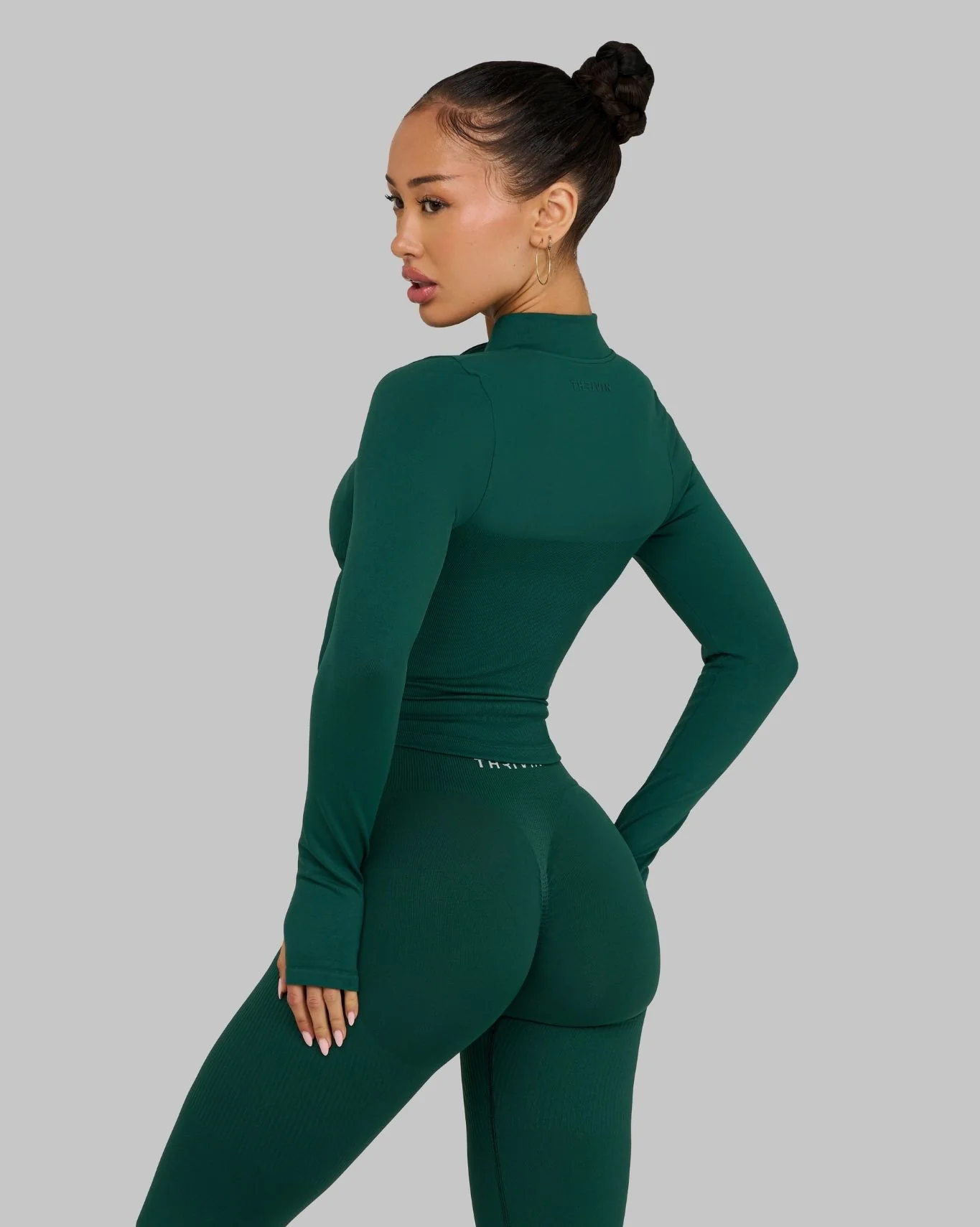 Elevate™ Sculpting Seamless Jacket | Pine Green - Image 4