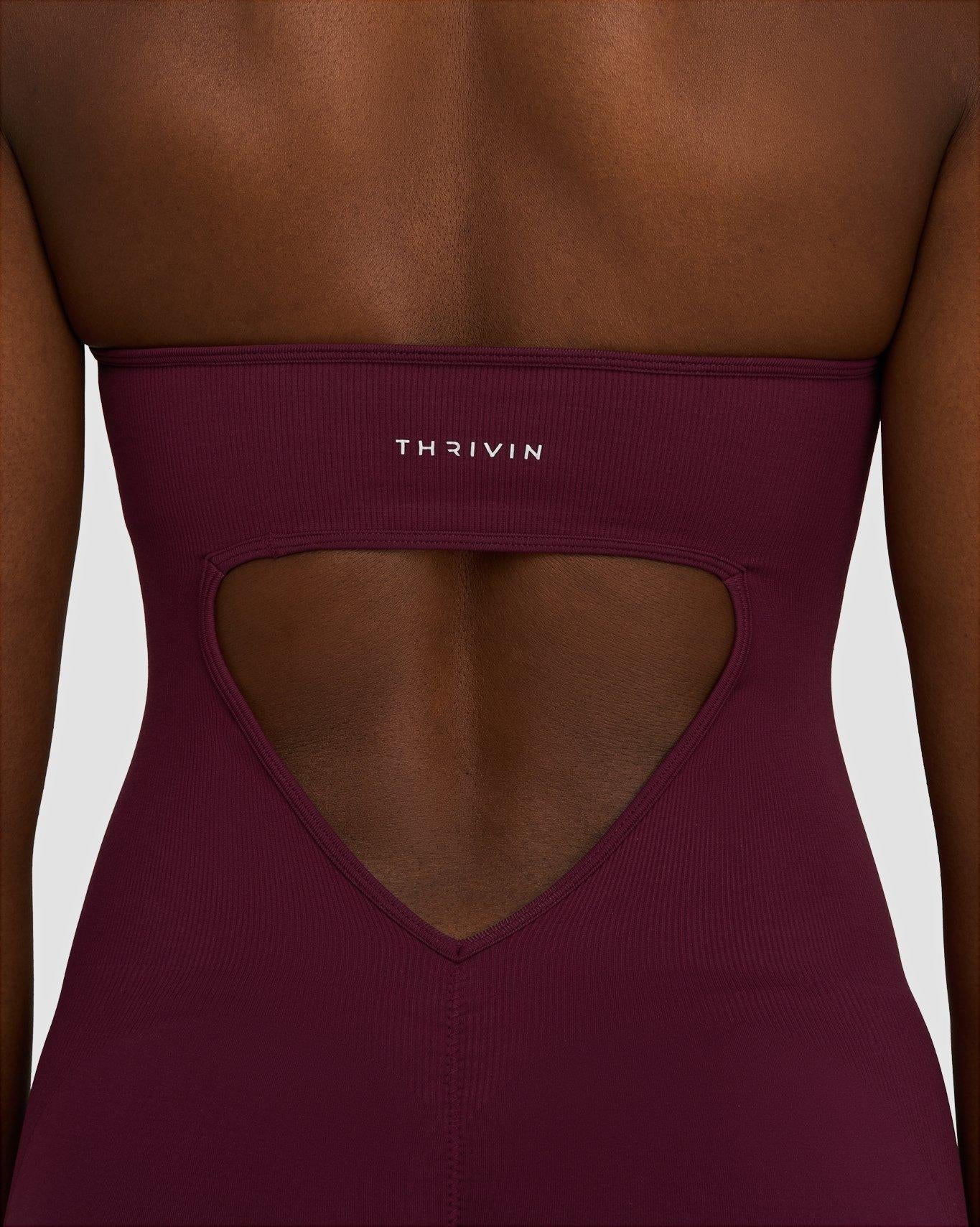 Elevate™ Sculpting Halterneck All In One | Merlot - Image 4
