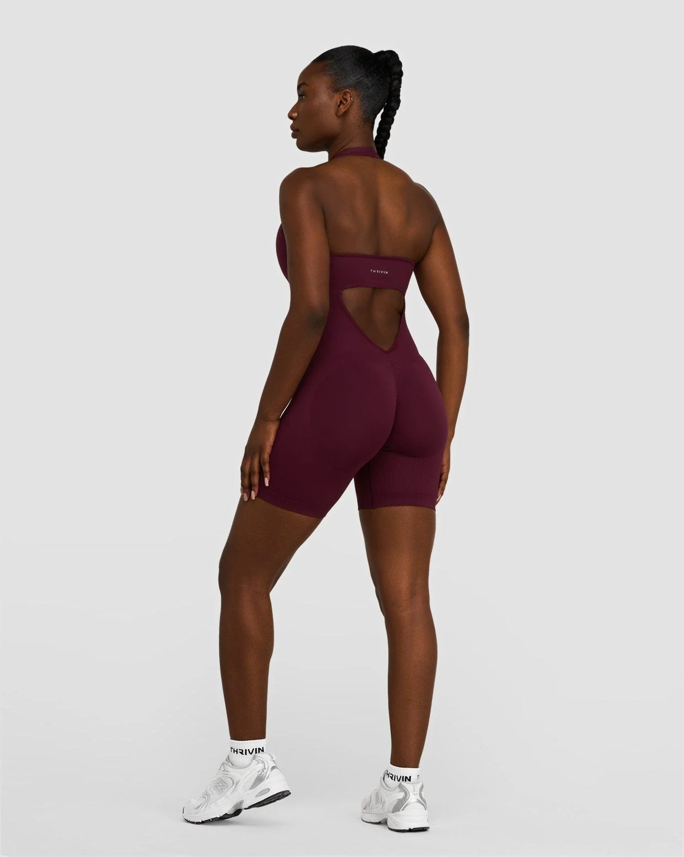 Elevate™ Sculpting Halterneck All In One | Merlot - Image 7