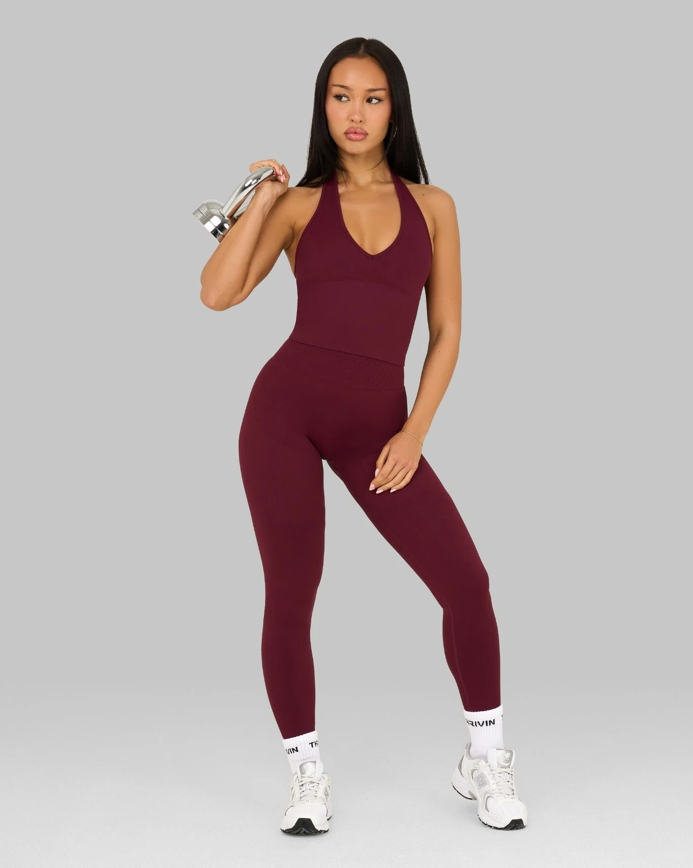 Elevate™ Sculpting Seamless Halterneck Top | Cranberry - Image 5