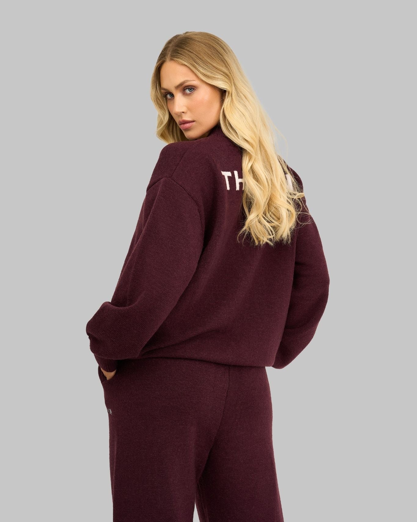 Essential Knitted Sweater & Trouser 2-Piece Set | Winter Plum - Image 5