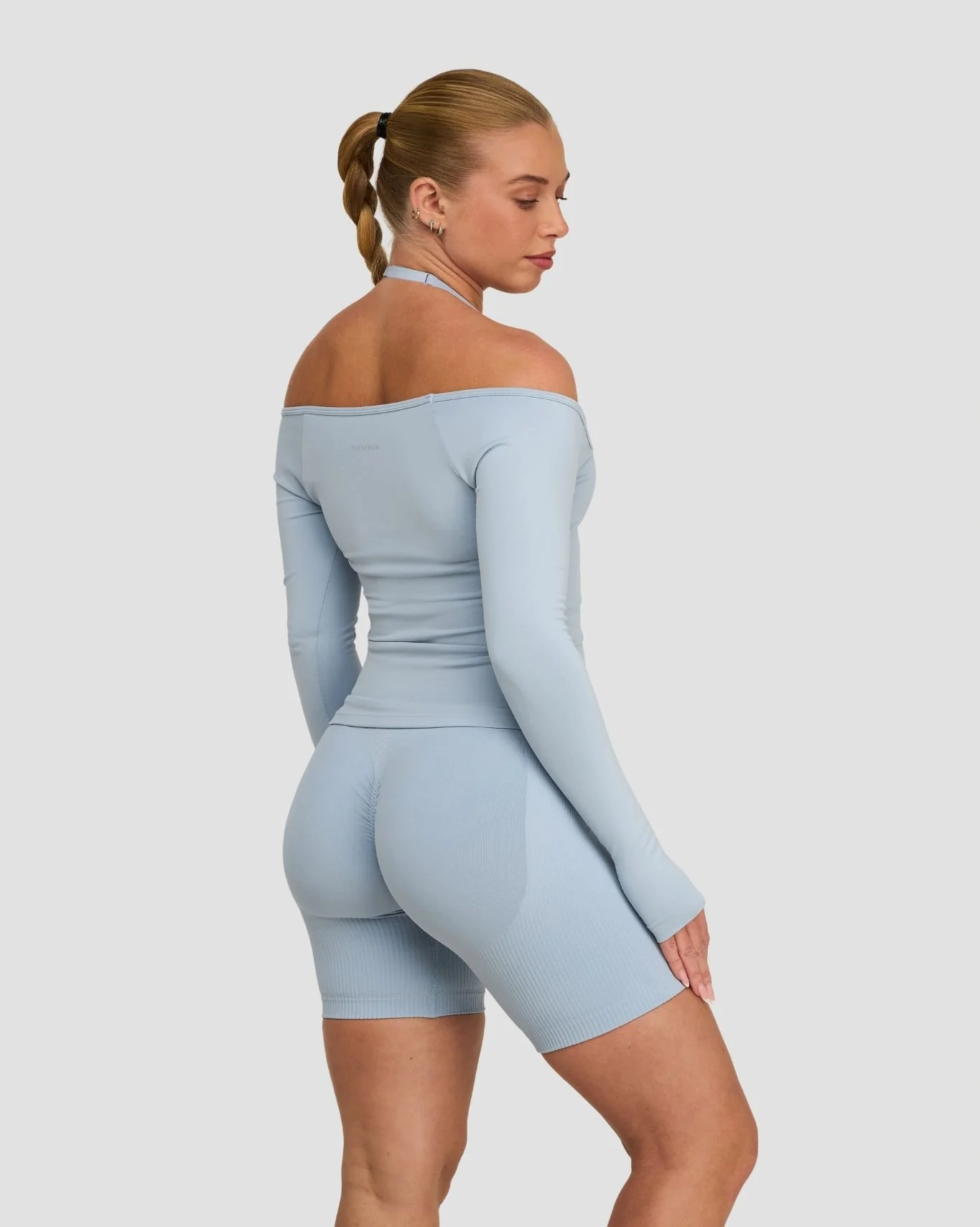 Elevate™ Sculpting Seamless V-Neck Top | Blue Haze - Image 5