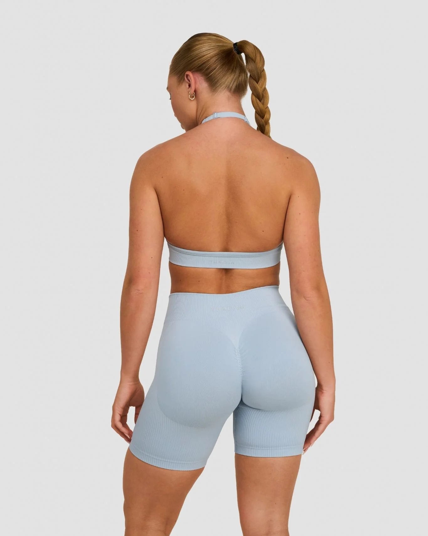 Elevate™ Sculpting Seamless Adjustable Halter Bra | Blue Haze - Image 2