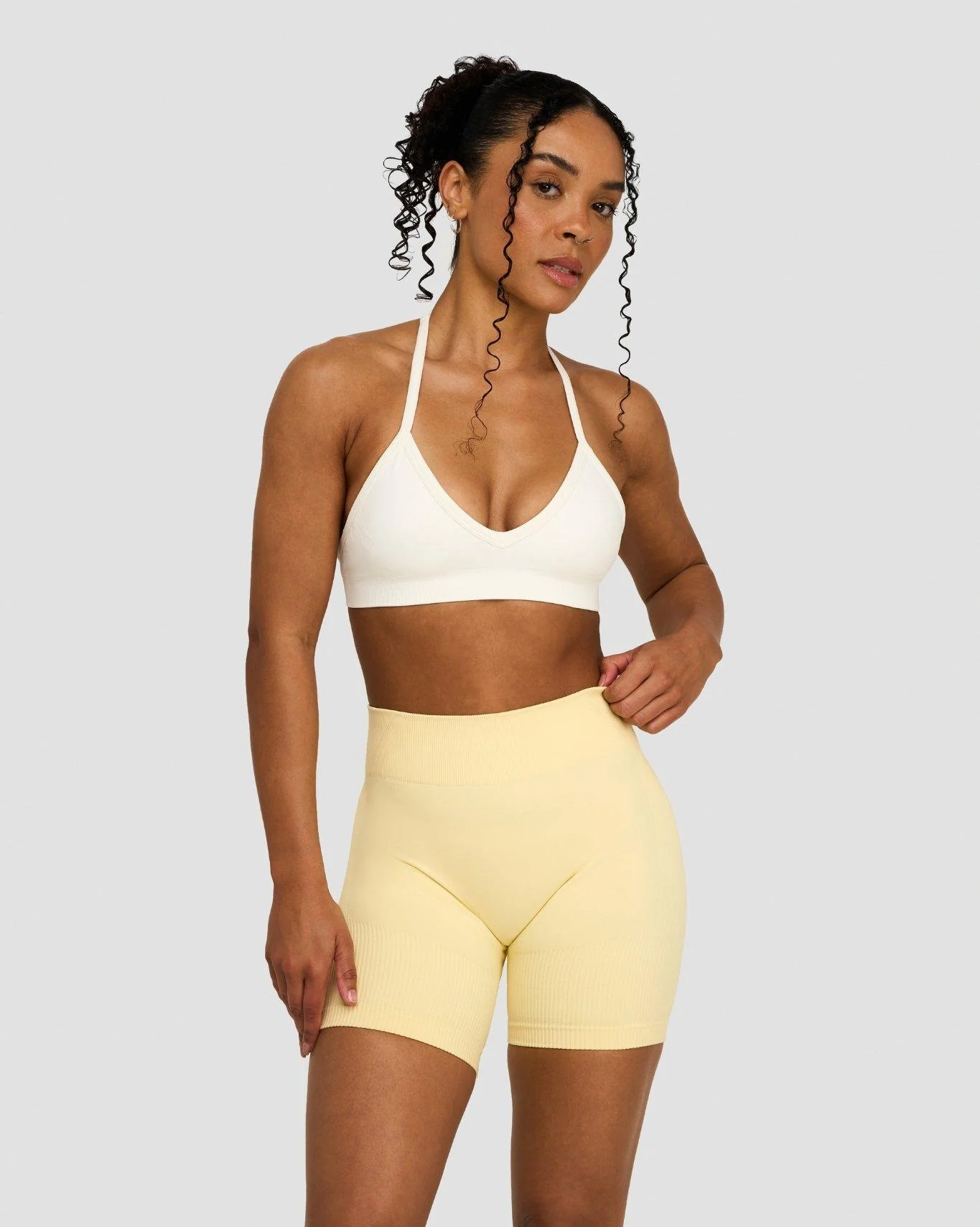 Elevate™ Sculpting Seamless Adjustable Halter Bra | Cream - Image 5