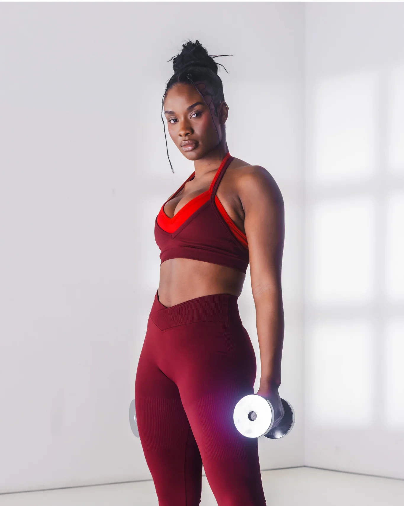 Elevate™ Sculpting Seamless Adjustable Halter Bra | Merlot - Image 7