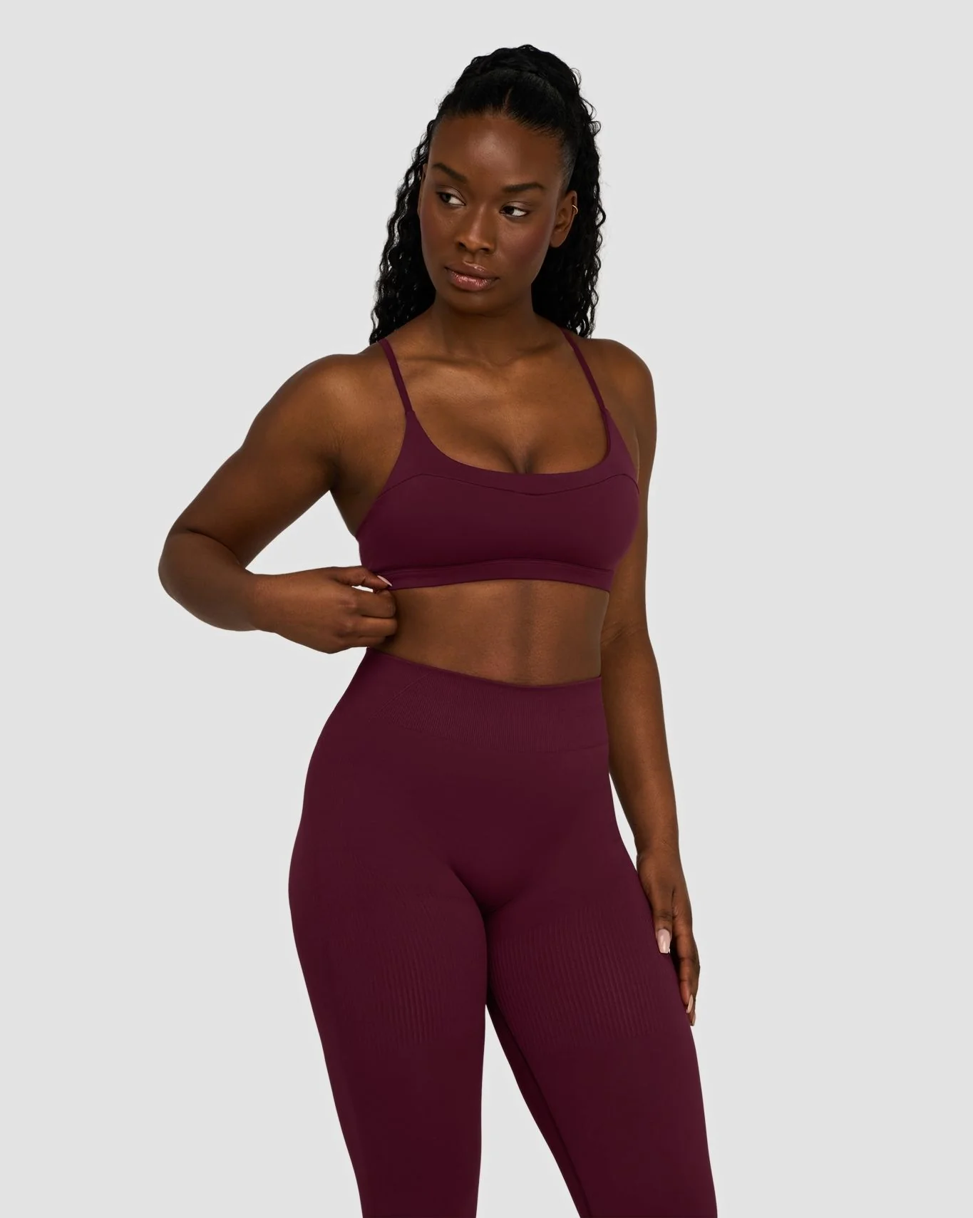 Elevate™ Sculpting Seamless Scoop Neck Bra | Merlot - Image 3