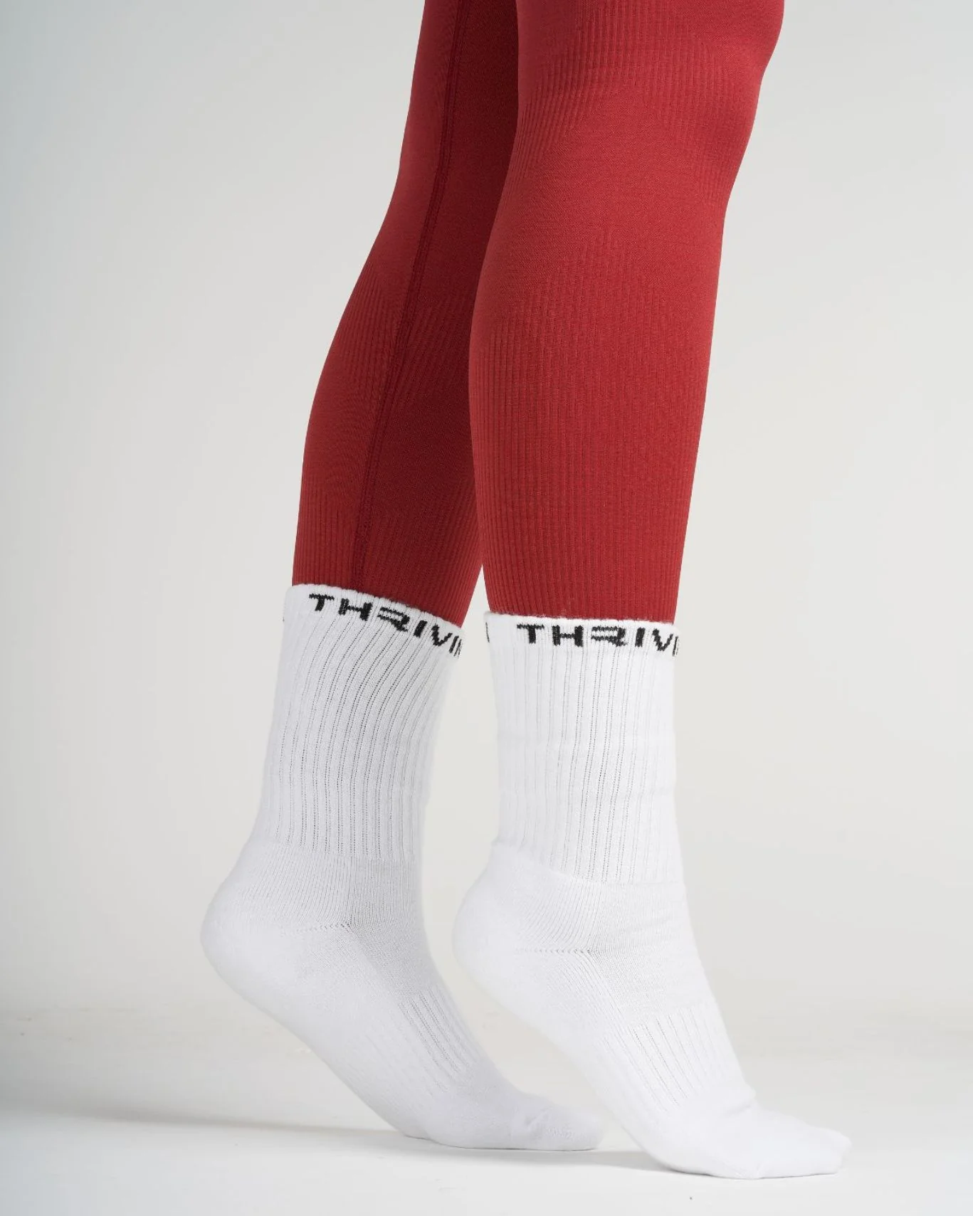 THRIVIN Silk Socks Long "White" - Image 2